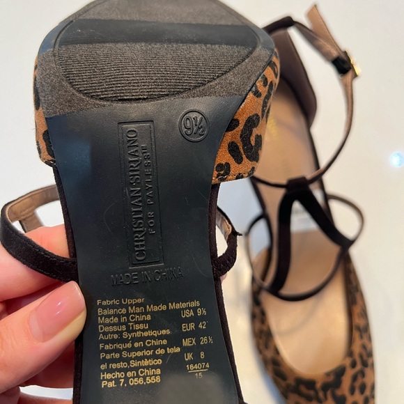 Black and leopard Christian Siriano heels. Size 9.5 - Picture 6 of 7